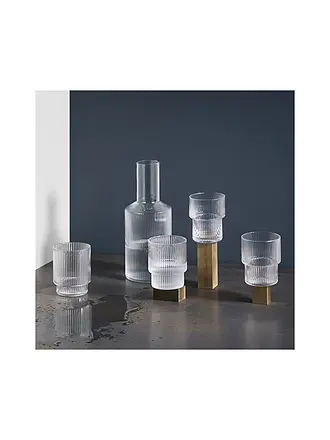 FERM LIVING | Set di 4 bicchieri RIPPLE | transparent